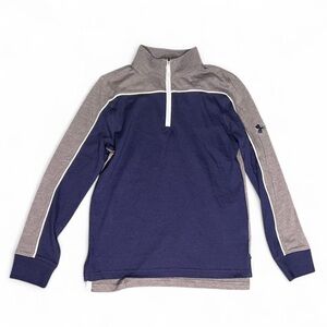 Under Armour Navy and Gray Quarter-Zip Pullover [boys small]